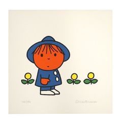 ディック・ブルーナ「フラワー」オリジナルリトグラフ 直筆サイン