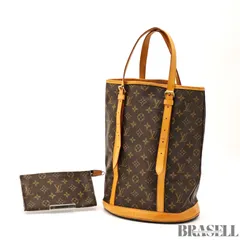 ルイヴィトン バケットGM M42236 バッグ バケットバッグ トートバッグ 大容量 ポーチ付き ブラウン レディース パドロック 鍵