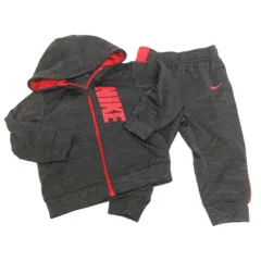 ナイキ NIKE セットアップ ジャージ パーカー パンツ 裏フリース ロゴ 18M グレー ☆AA★ ■OOM