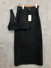 新品 Des Pres デプレ トゥモローランド ブラックデニム ブラレット付きマキシスカート セットアップ size36/黒 ■◆◎レディース