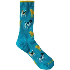 エルエルビーン メンズ アンダーウェア 靴下 LLBean Maine Motif Sock Glacier Blue Dogs ブルーのサムネイル