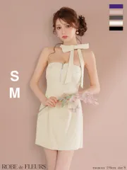 アイボリー [FM4111] fm4111【ROBE de FLEURS/ローブドフルール】2way/ ネックリボン/ バストジップ/ タイト/ キャバドレス/ andy/ アンディ/ ブリエ/ AngelR/ エンジェルアール