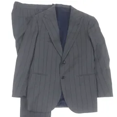 極美品□LOUIS VUITTON ルイヴィトン 25SS HSFJ8E ウール100％ PONT NEUF FIT LVロゴ ピークドラペル シングルスーツ セットアップ グレー 46 イタリア製 正規品 メンズのサムネイル