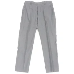 極美品□PRADA プラダ DNA955 バージンウール100 シングル スラックス テーパードパンツ トラウザーズパンツ グレー 48 正規品 メンズのサムネイル