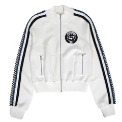 美品△CHANEL シャネル 2023年製 P74166 ココマーク ロゴ NO.5 ワッペン スパンコール装飾 ブルゾン ホワイト ブラック 38 ガーメント付き イタリア製 正規品 レディースのサムネイル