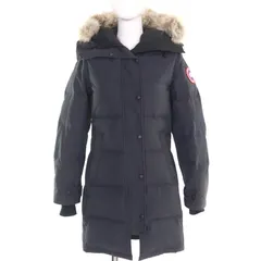 良品◇CANADA GOOSE カナダグース 2302JL MACKENZIE PARKA マッケンジー パーカ フード・ファー・ロゴワッペン付き ダウンコート ネイビー S カナダ製 正規品 レディース