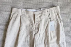 新品 ASP エスプ Tencel リネン ワイド スラックス L