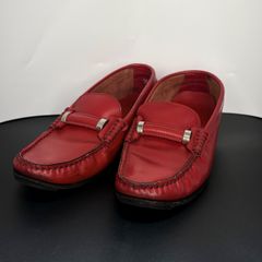 TOD'S トッズ ペニーローファー レッド レザー ドライビングシューズ
