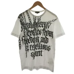 コムデギャルソンオムプリュス COMME des GARCONS HOMME PLUS AD2019 19AW ゴス期 MIKITYPE Tシャツ カットソー 半袖 ロゴ チェーン M 白 ホワイト 黒 ブラック PD-T059 /AN9