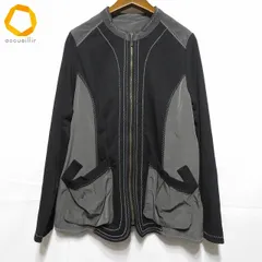 #anc エイココンドウ EIKO KONDO ジャケット 11 カーキ 黒 ジップパーカー カーディガン ノーカラー ステッチ レディース [989757]のサムネイル