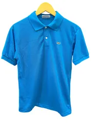 LACOSTE (ラコステ) 半袖ポロシャツ フレラコ フランス製 鹿の子 80S 古着 ビンテージ M ブルー メンズ/027