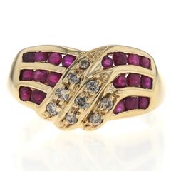 K18 ルビー1.30ct ダイヤ0.55ct デザインリング 13号 - メルカリ