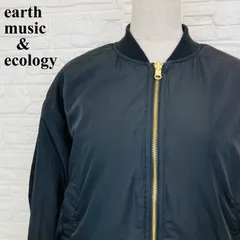 earth music&ecology アースミュージックアンドエコロジー MA-1ジャケット ボア 黒 F 0196K