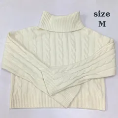 GU(ジーユー) レディース クロップドタートルネックセーター M