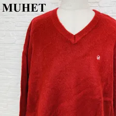 MUHET ミュエータ Vネックニット レッド LL 0210Kのサムネイル