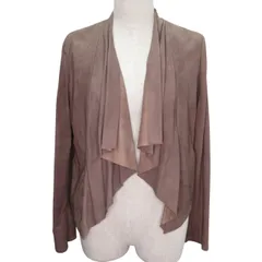 ルール RULe 長袖 レザージャケット ドレープ ラム革 ショート丈 スエード Mサイズ ブラウン k32672 1213