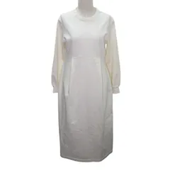 SYNE TOKYO シン トウキョウ 長袖 ワンピース ロング スウェット生地 ストレッチ ポケット Sサイズ アイボリー k33035 0113