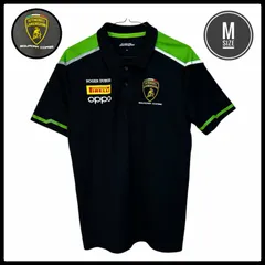 美品 希少 ランボルギーニ スクアドラ・コルセ 公式 チーム ポロシャツ M 黒 Lamborghini 日本Lサイズ相当のサムネイル