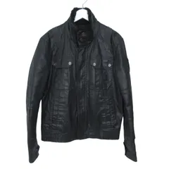 ディーゼル DIESEL 長袖 ジャケット ライダース アウター コーティング加工 襟ボア Mサイズ ブラック k345530 0120