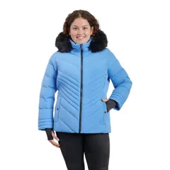 ロンドンフォグ レディース アウター ジャケット・ブルゾン プラスサイズ Plusize London Fog FauxFur Hood Active Puffer Jacket Crew Blueのサムネイル