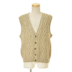 【L.L.BEAN】90s スコットランド製 ケーブル編みニットベスト