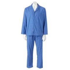 ヘインズ レディース アンダーウェア ナイトウェア Mens Hanes Classics Pajama Set Blue Check ブルー