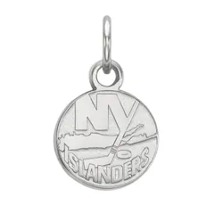 ロゴアート レディース アクセサリー ブレスレット・バングル・アンクレット ミニ LogoArt New York Islanders 14k Gold Mini Logo Disc Pendant 14k White Gold ホワイト