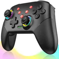 Switch 2 コントローラー マクロ機能 背面ボタン付き【2026革新モデル】スイッチ コントローラー ダブルホール機能 9色RGBライト 大容量1000mAh 6軸ジャイロセンサー搭載 Bluetooth 無線接続 Turbo自動連射機 a27ad102