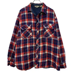 TIMBER RUN BIGMAN 長袖 シャツジャケット XXL レッド マルチカラー ボタン 胸ポケット チェック柄 カジュアル 秋物 a803-5857