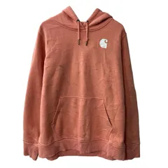 Carhartt ロゴスウェット パーカー XL ピンク カーハート プルオーバー フーディー スリーブプリント トップス 秋物 a803-5909