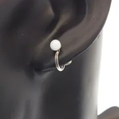 ピアスのようなイヤリング　樹脂製ノンホールピアス 紫玉