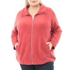 ニナレオナルド レディース アウター ジャケット・ブルゾン プラスサイズ Plusize Nina Leonard Sherpa Jacket Coral コーラル