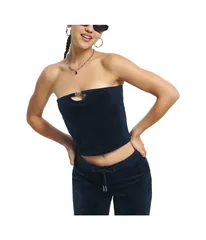 ジューシークチュール レディース トップス シャツ Juicy Couture Solid Long Tube Top Withardwaregal Blue ブルーのサムネイル