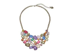 ベッツィジョンソン レディース アクセサリー ネックレス・チョーカー・ペンダントトップ レース Betsey Johnson Mixed Multicolored Stone Bib Necklace Multi マルチカラー