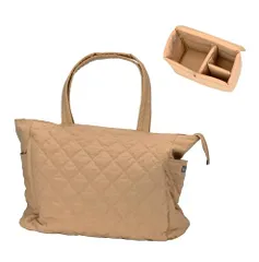 新品 Blanc (ブラン) カメラバッグ トートバッグ M カメラインナーボックス キルティング 大きめ メンズ レディース バッグ 12L ベージュ VE-3592