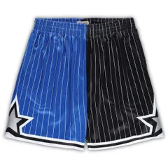 ミッチェルネス メンズ ボトムス ハーフパンツ・ショーツ トール ショートパンツ Mens Mitchell Ness BlueBlack Orlando Magic Big Tall Hardwooのサムネイル