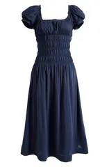 リフォーメーション レディース トップス ワンピース ミディ Reformation Riva Shirred Midi Dress Midnight