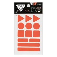 （まとめ買い）ヤマト リフレクターシール 高反射シール 5種の形状 13片入 ネオンオレンジ REF-NOR 【×5セット】