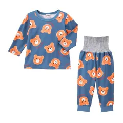 新品 [MIKIHOUSE HOT BISCUITS] [ミキハウス ホットビスケッツ] パジャマ 男の子 女の子 ベビー 子供服 ストームブルー 100cm 70-7330-149