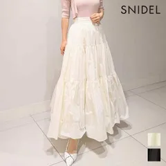 【即納】スナイデル SNIDEL ボトムス 26春夏 ボリュームフレアスカート ロング丈 フリル swfs261239