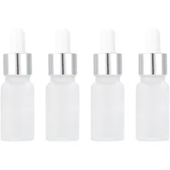 スポイト瓶 10mL 4本セットガラス製 精油瓶 アロマオイルボトル 小分け マットな質感