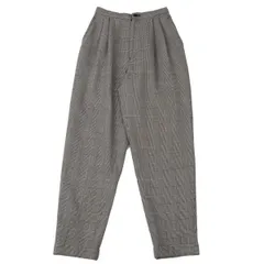 コムデギャルソンCOMME des GARCONS ウールチェックタックパンツ 黒白S