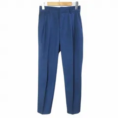 グリーンレーベルリラクシング ユナイテッドアローズ green label relaxing リネコ テーパード パンツ 2タック ベルト欠損 36 S相当 紺 ネイビー X