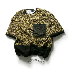 【新品】 WILD THINGS × CIAOPANIC ／ ワイルドシングス × チャオパニック　プルオーバー 半袖シャツ ノーカラー クルーネック Tシャツ ギアT アウター レオパード ヒョウ柄 ｜ 春夏