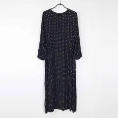 ザラ ドット ボタン ロング丈ワンピース S