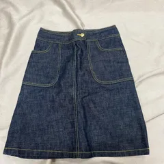 PAUL&JOE ポールアンドジョー　デニムスカート　ひざ丈　タイトスカート　インディゴブルー　綾織　ツイル　サイズ36 Sサイズ　レディース　モロッコ製のサムネイル