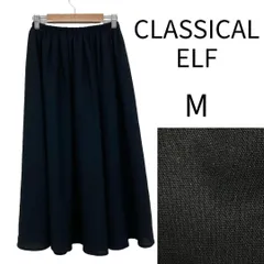 M【 超美品 | CLASSICAL ELF / クラシカル・エルフ】  ミモレ丈 フレアスカート ブラック 通勤服 ビジネス服 春夏 KKB-36のサムネイル