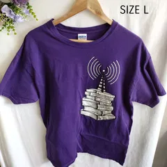 【L】海外古着　GILDAN　ギルダン プリント　Tシャツ　紫　カジュアル系　パープル
