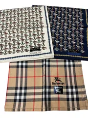 【極美品】セリーヌ CELINE PARIS ハンカチ3枚セット シルク調 総柄