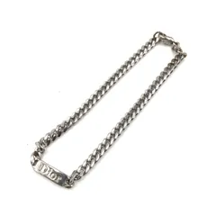 Christian Dior クリスチャンディオール　ロゴプレート　喜平チェーンブレスレット　シルバートーン　ユニセックス